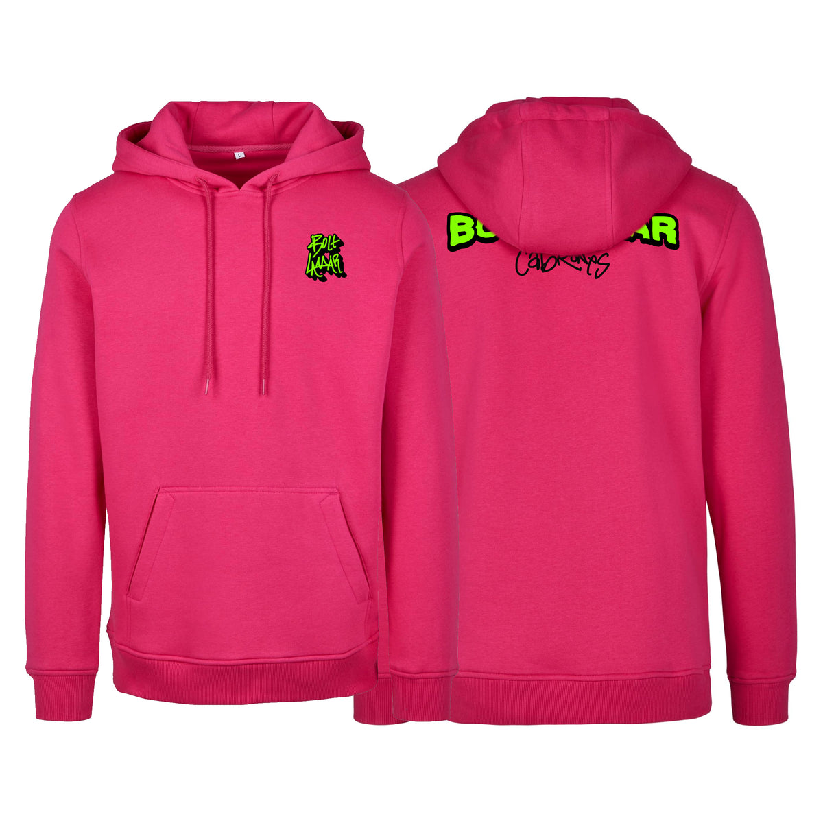 BL99, Backprint, Hibiscus Pink Hoodie